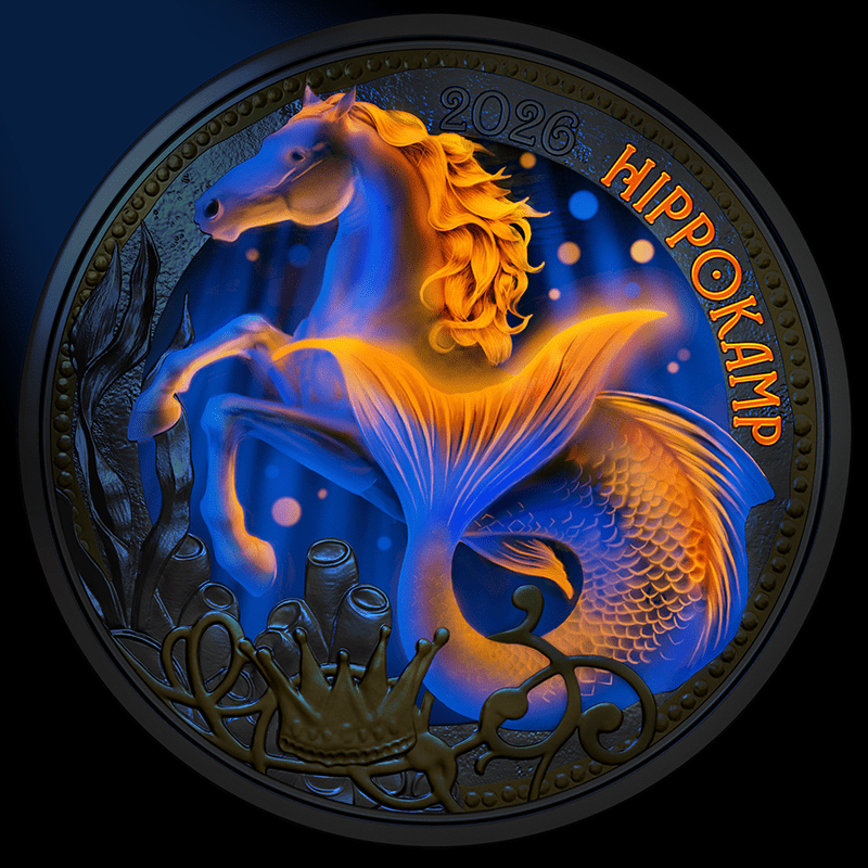 Österreich 2026 - Der Hippokamp - 3 Euro Serie Fantastische Fabelwesen 