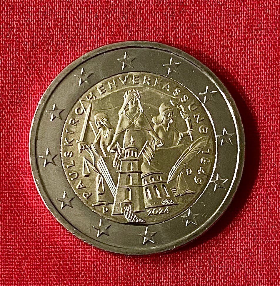 Deutschland 2024 "A-J" - 2 Euro Münze „175. Jubiläum Paulskirchenverfassung“ 
