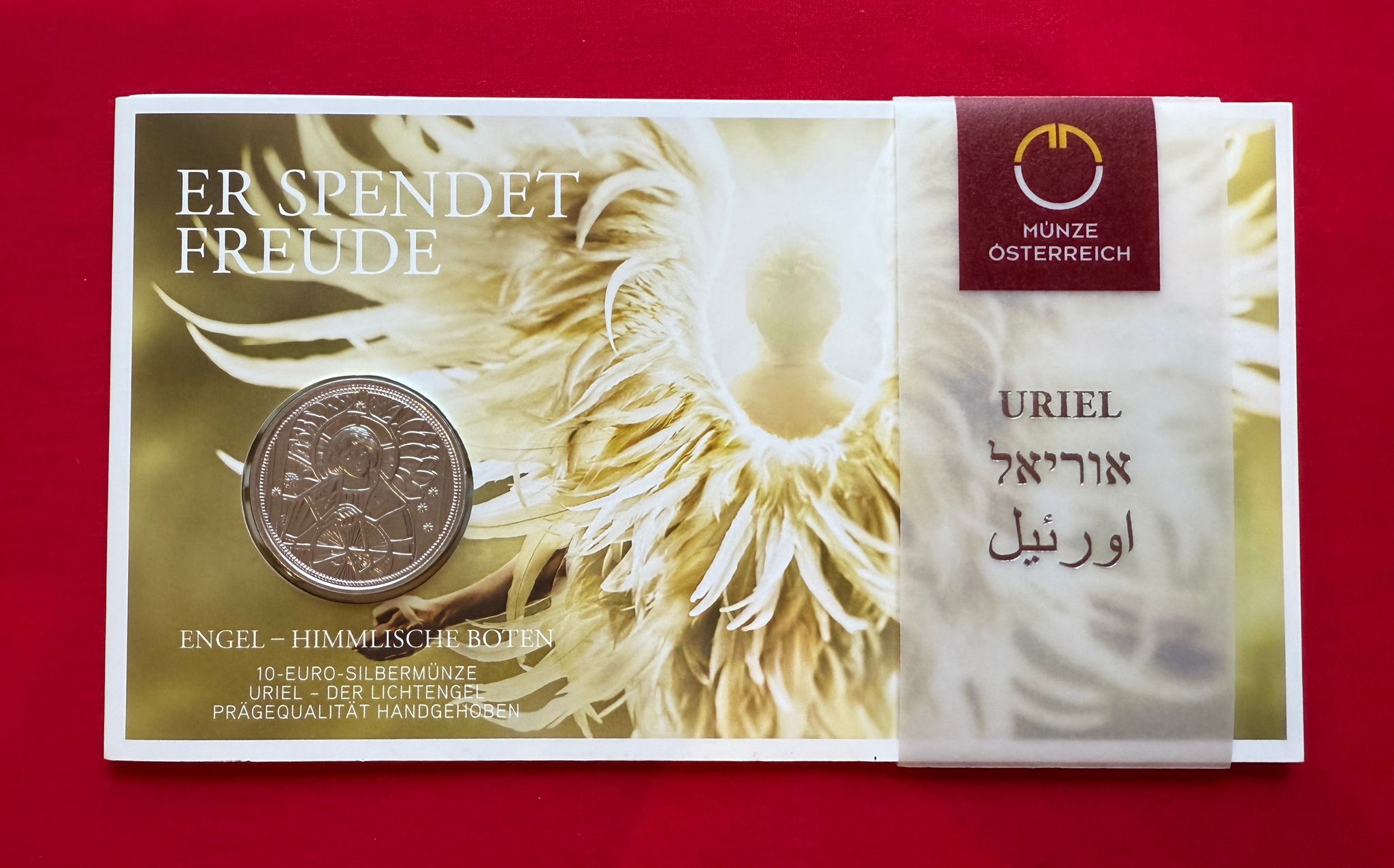 10 Euro Österreich 2018 - Erzengel Uriel im Blister - Serie Himmlische Boten 