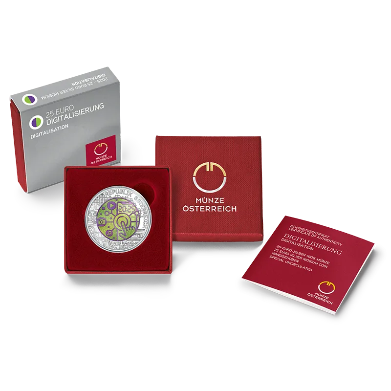 Österreich 2025 - DIGITALISIERUNG - 25,00 Euro Silber-Niob Münze  