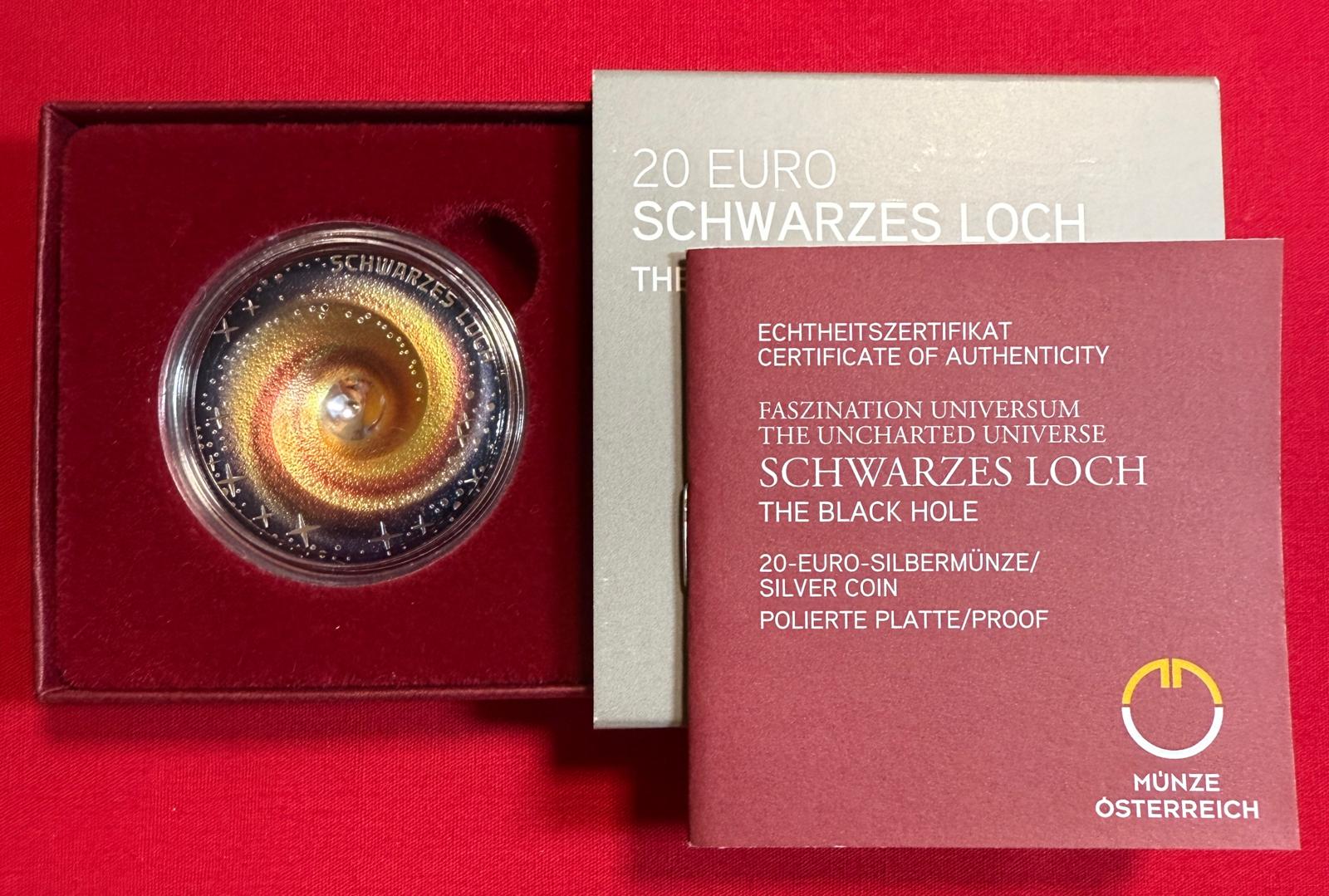 € 20 Schwarzes Loch 2022 - Serie Faszination Universum - Polierte Platte