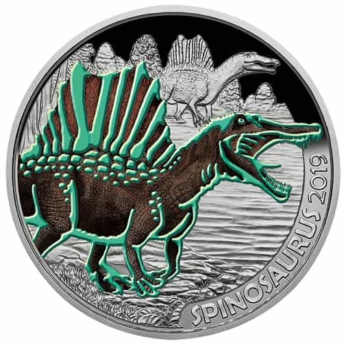 Österreich 2019 - Spinosaurus - 3 Euro Serie Dino-Taler 