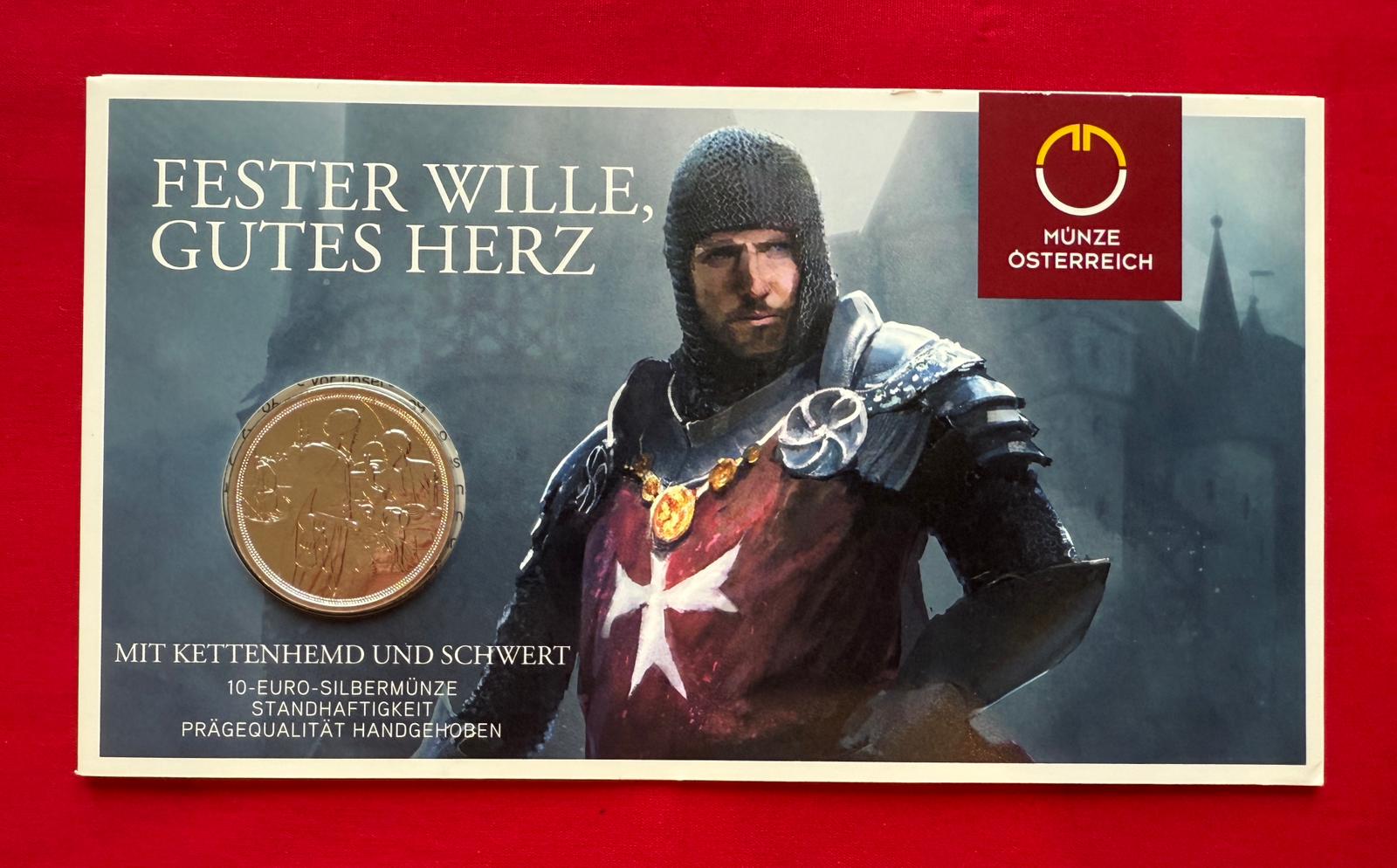 10 Euro Österreich 2020 - Standhaftigkeit - Serie Mit Kettenhemd und Schwert