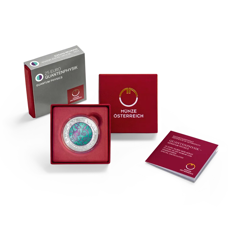 Österreich 2026 - Quantenphysik - 25 Euro Silber-Niob Münze