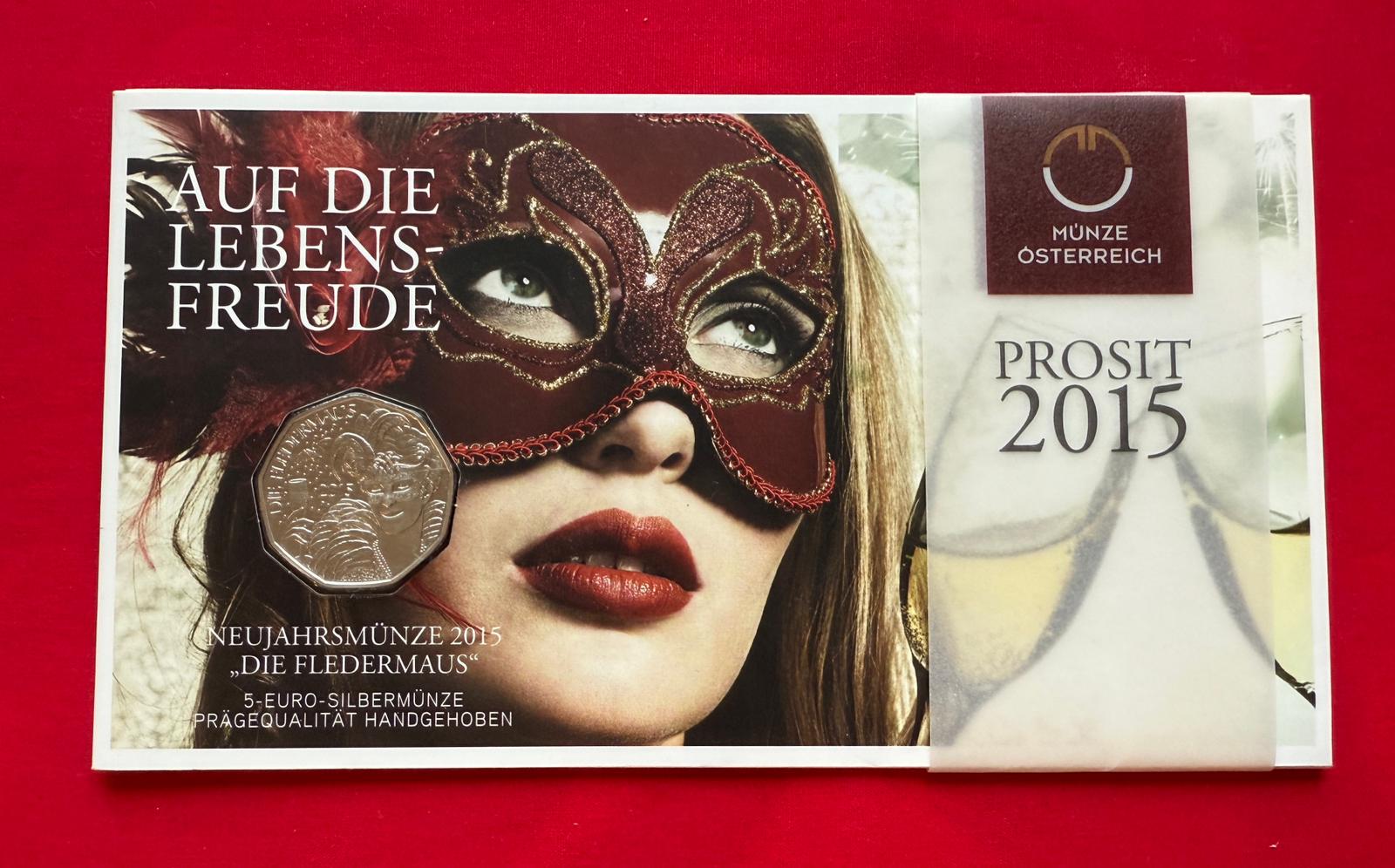 5 Euro Österreich 2014 - Neujahrsmünze 2015 - Die Fledermaus