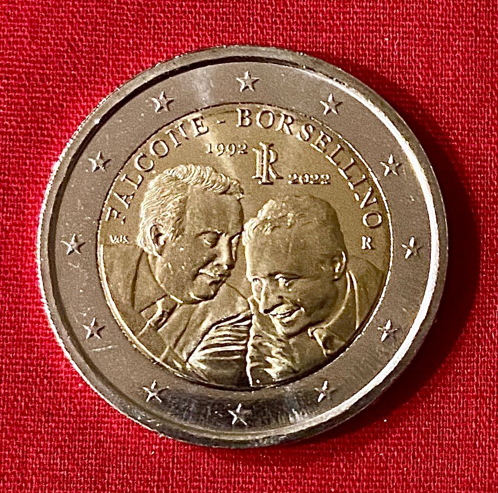 Italien 2022 - 2 Euro Münze „30. Todestag der Richter Falcone und Borsellino“