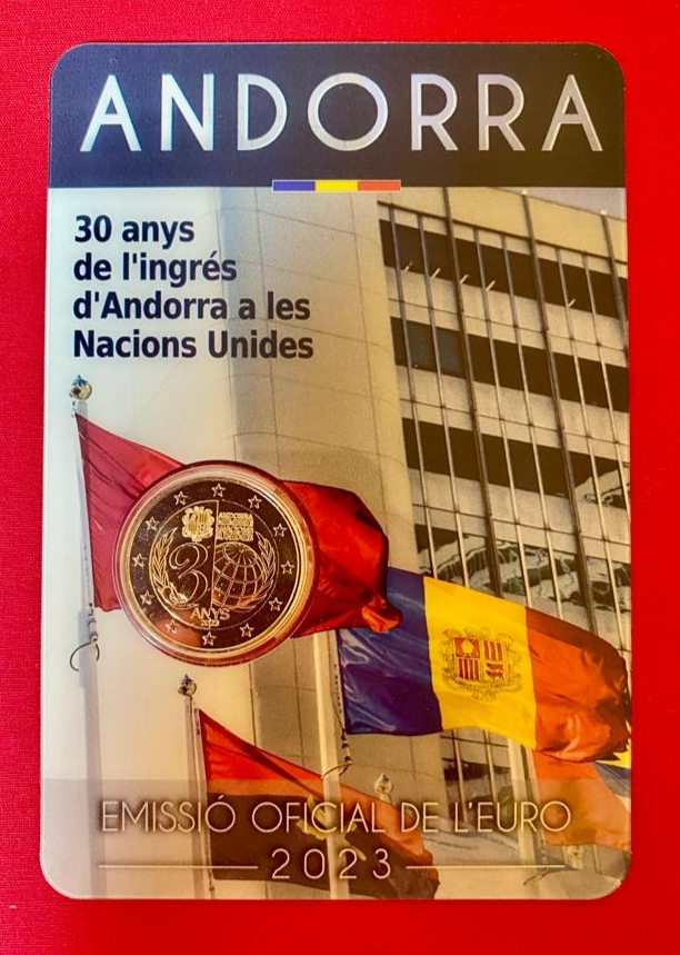 Andorra 2023 - 2 Euro Münzen  „Sommersonnenwende und  UNO-Beitritt“  Set
