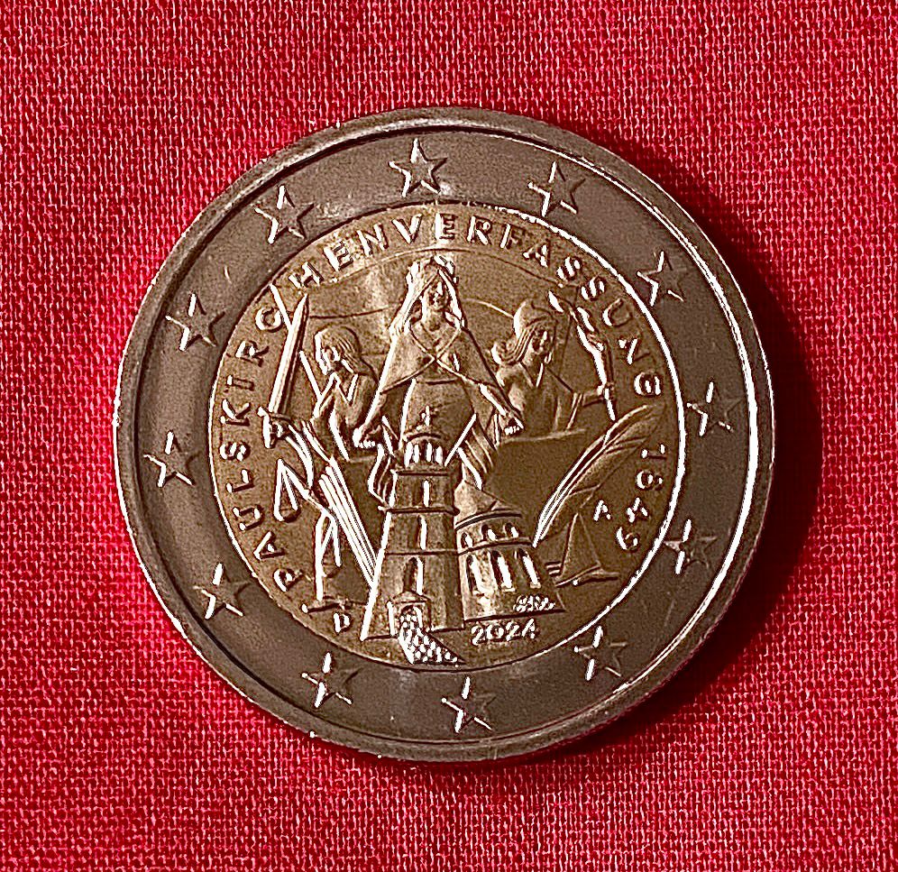 Deutschland 2024 "A" - 2 Euro Münze „175. Jubiläum Paulskirchenverfassung“