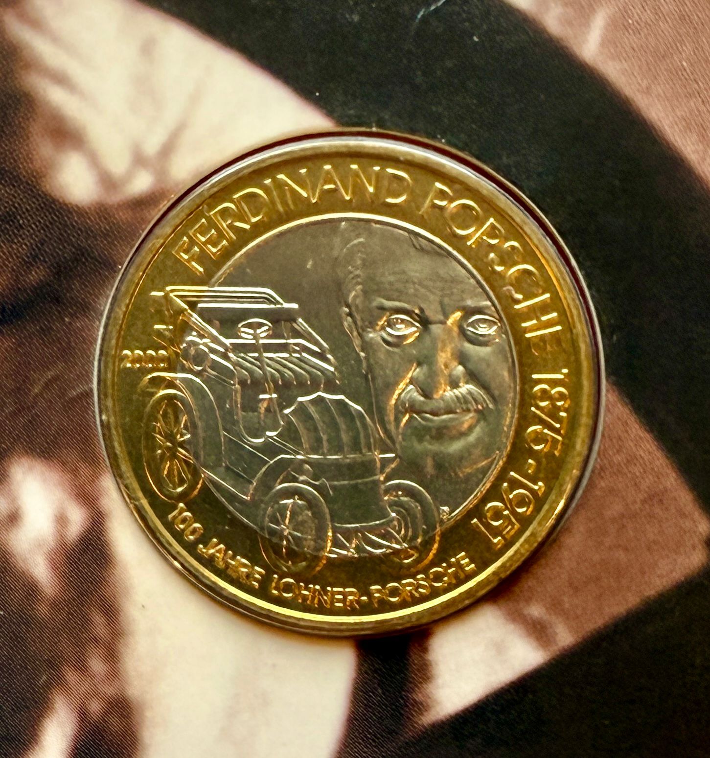 50 Schilling Münze Österreich 2000 - Ferdinant Porsche 1875 - 1951