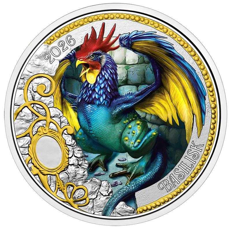 Österreich 2026 - Der Basilisk - 3 Euro Serie Fantastische Fabelwesen  