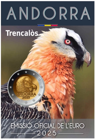 Andorra 2025 - 2 Euro Münzen  „Trencalòs / Bartgeier“