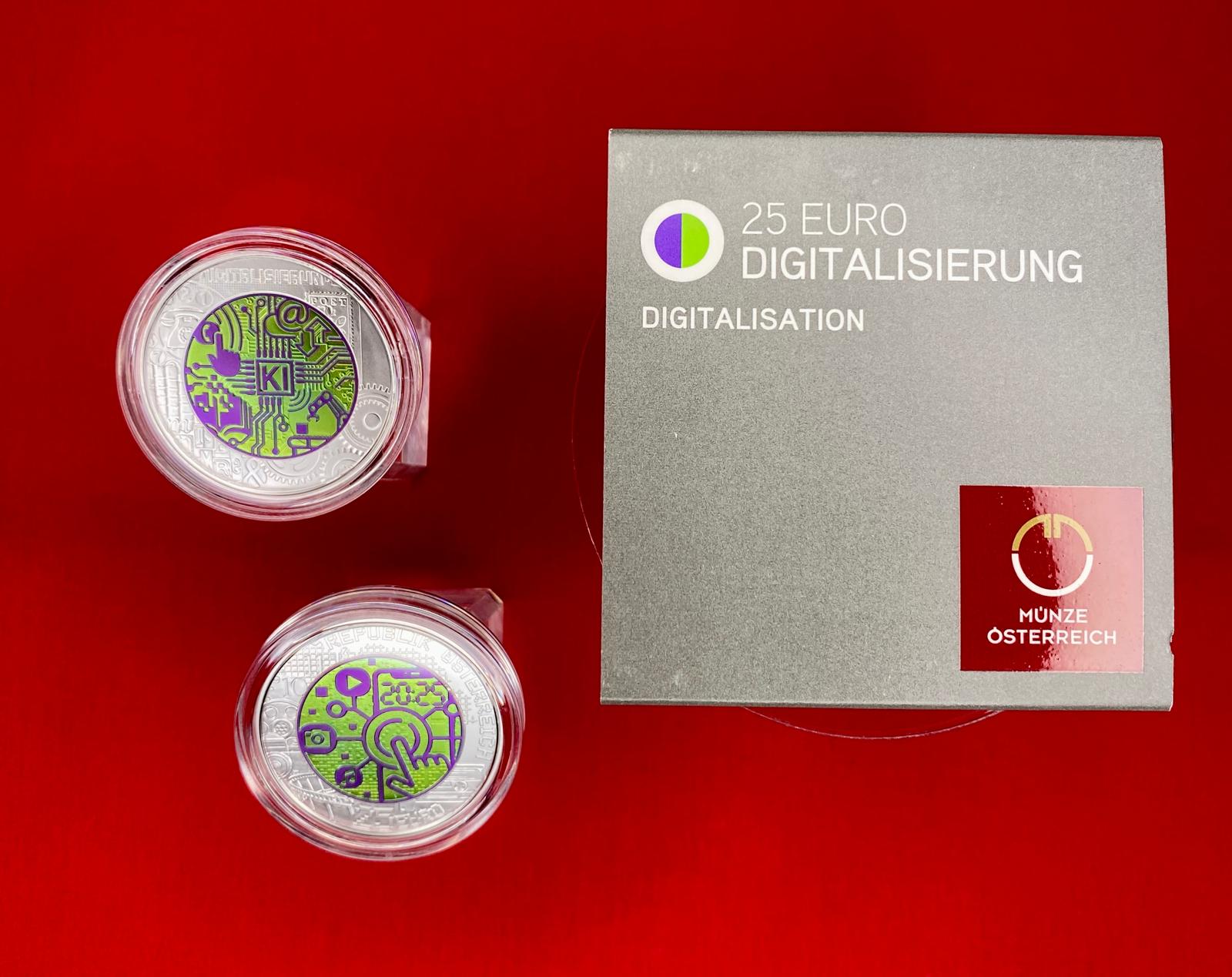 Österreich 2025 - DIGITALISIERUNG - 25,00 Euro Silber-Niob Münze