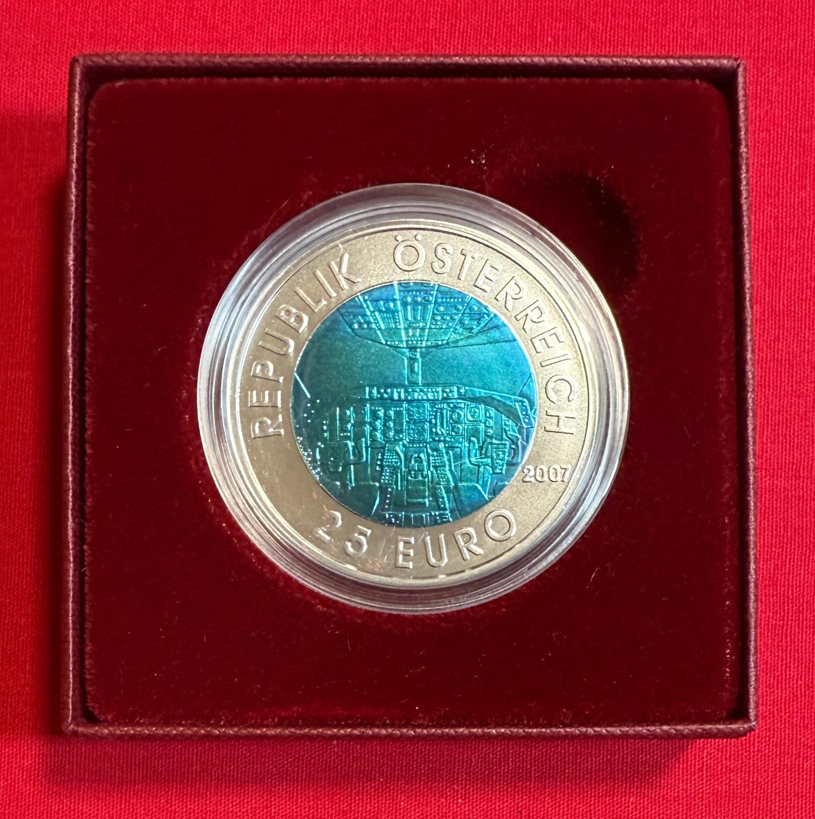 Österreich 2007 - ÖSTERREICHISCHE LUFTFAHRT - 25,00 Euro Silber-Niob Münze
