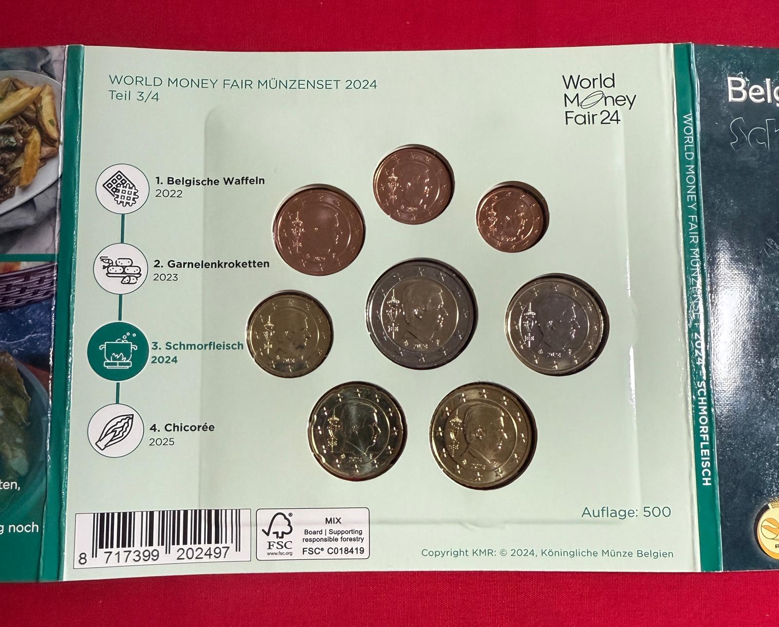 Belgien - Kursmünzensatz World Money Fair "Schmorfleisch" 2024