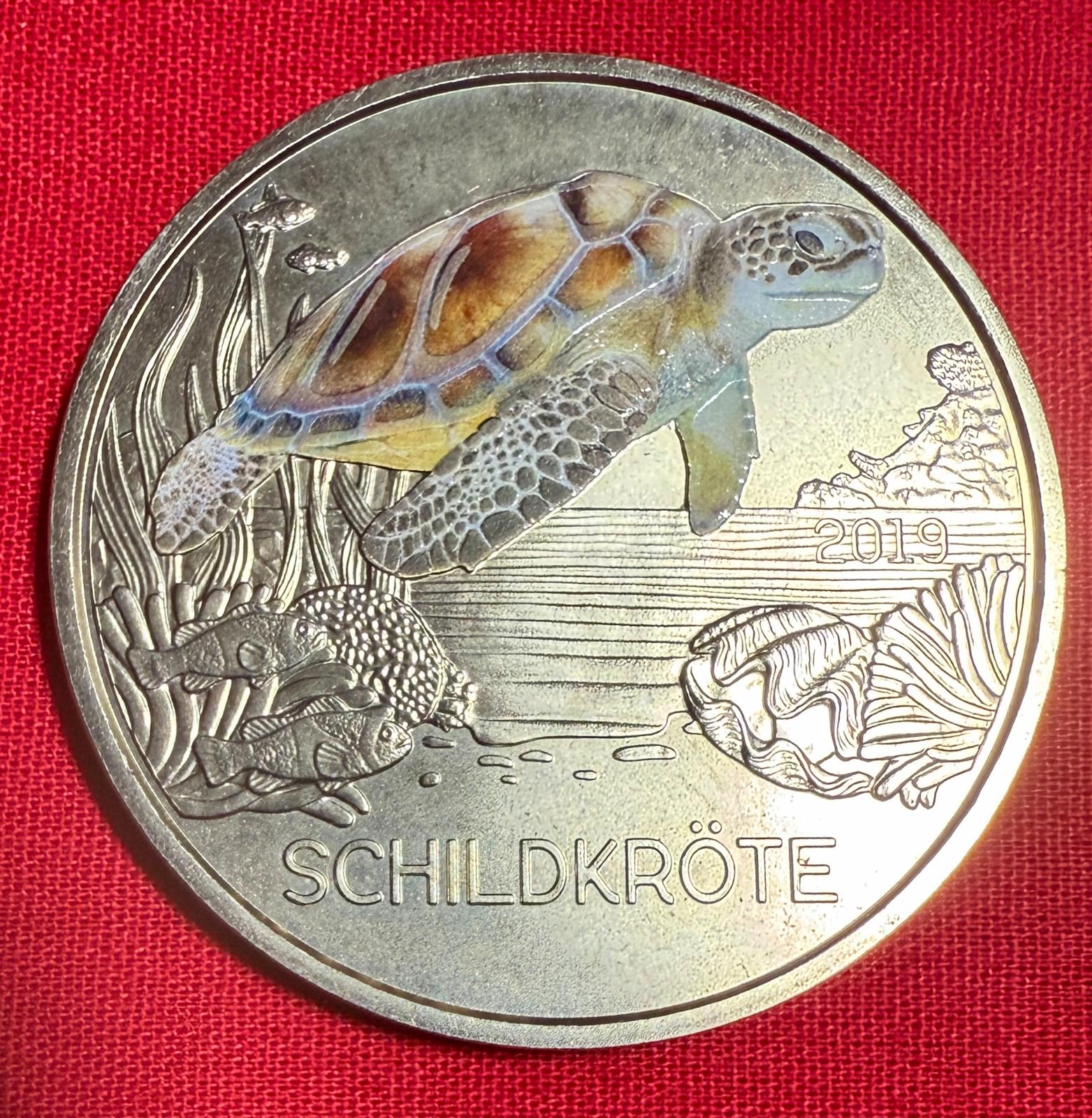 Österreich 2018 - Schildkröte - 3 Euro Tier-Taler Serie