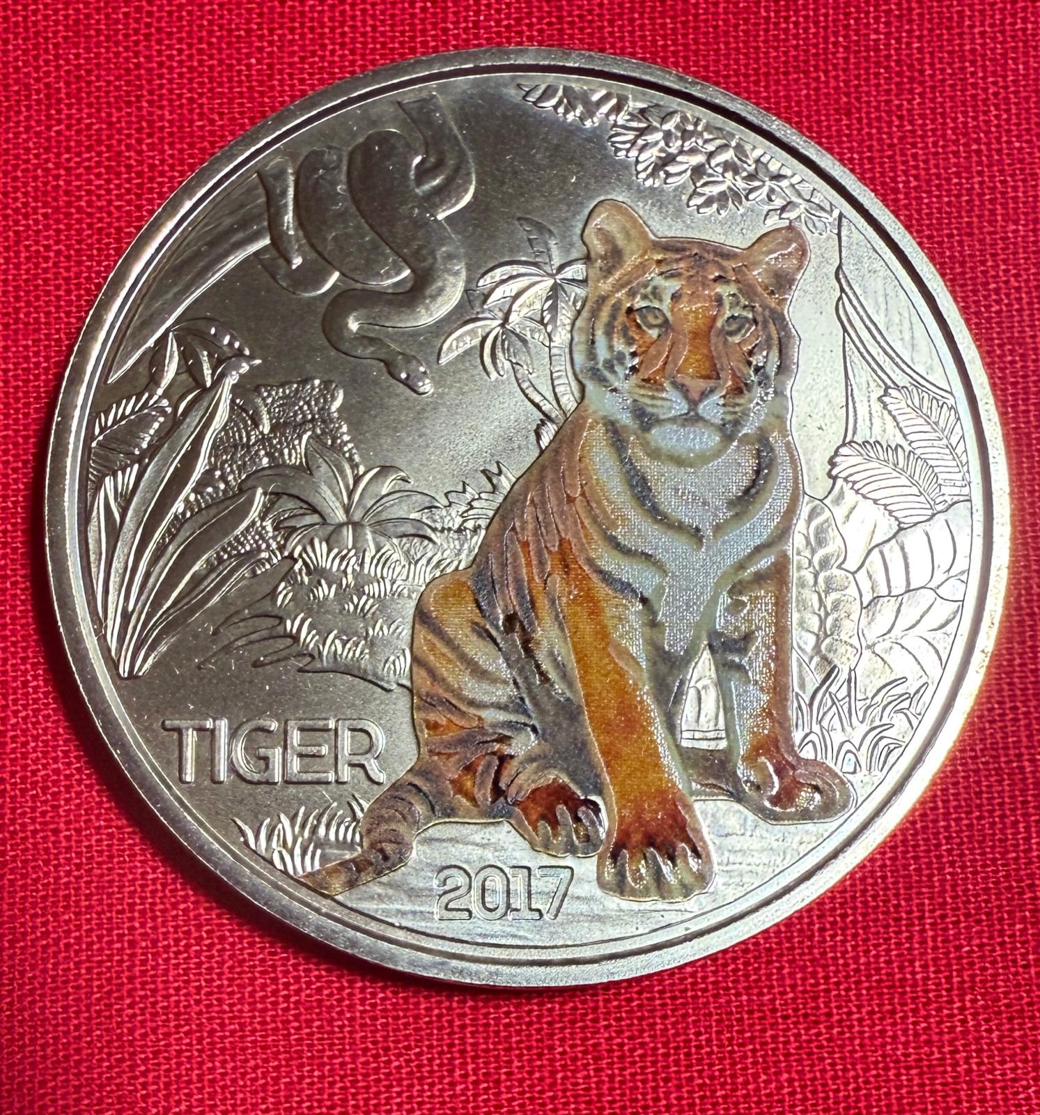 Österreich 2017 - Tiger - 3 Euro Tier-Taler Serie