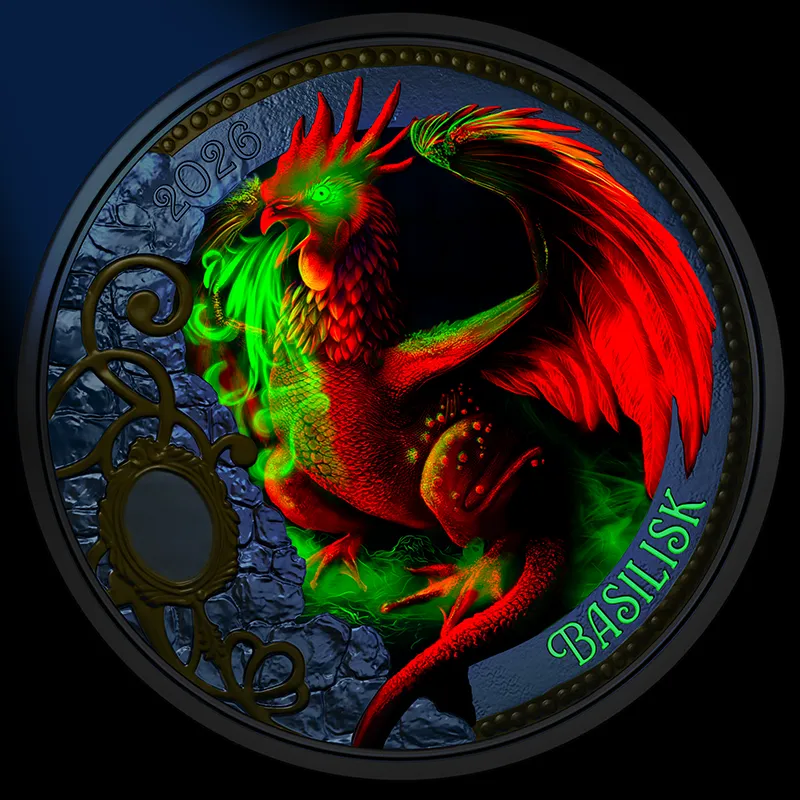 Österreich 2026 - Der Basilisk - 3 Euro Serie Fantastische Fabelwesen  