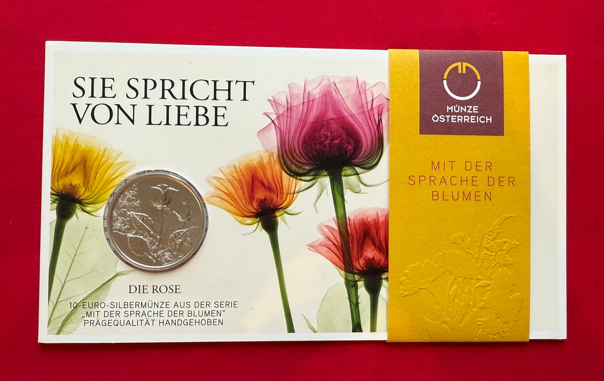 10 Euro Österreich 2021 - Die Rose - Serie Mit der Sprache der Blumen