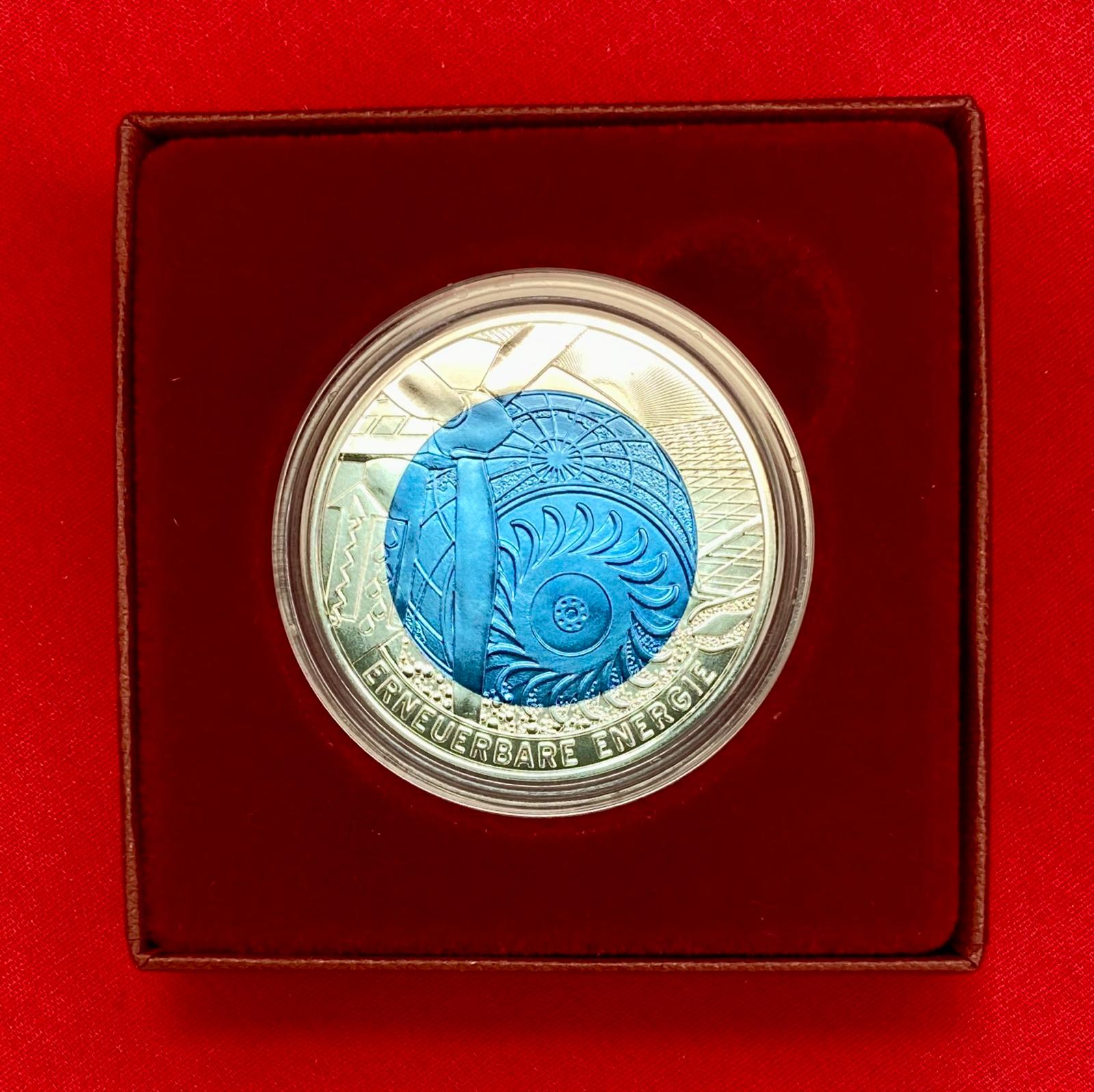 Österreich 2010 - ERNEUERBARE ENERGIE - 25,00 Euro  Silber-Niob Münze