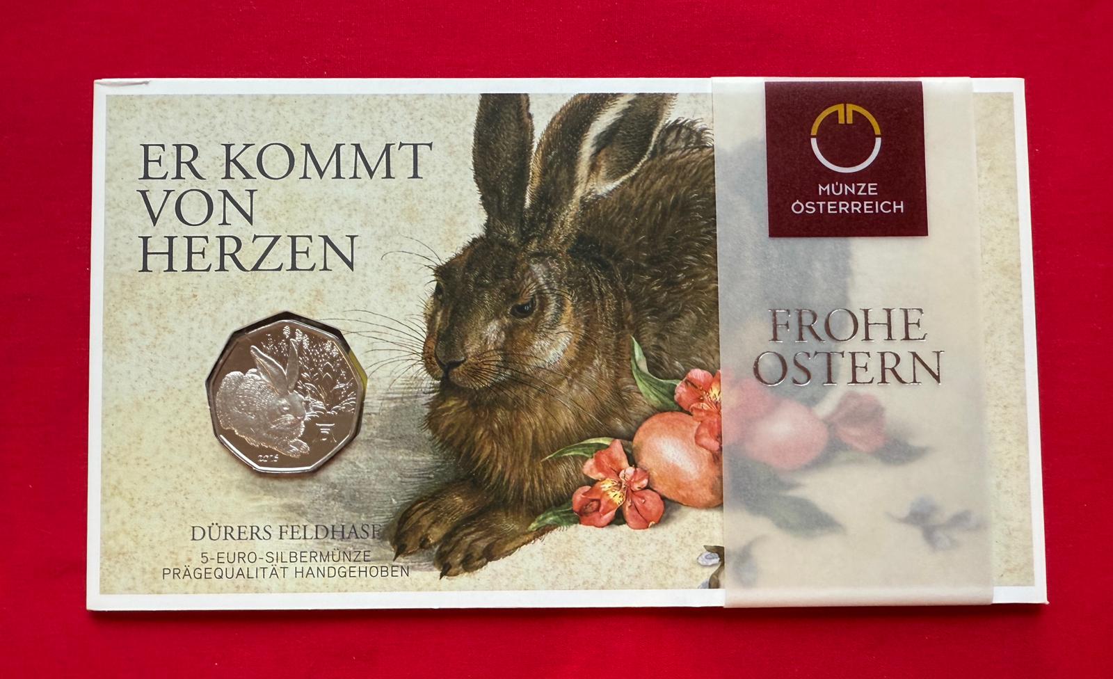 5 Euro Österreich 2016 - Dürers Feldhase