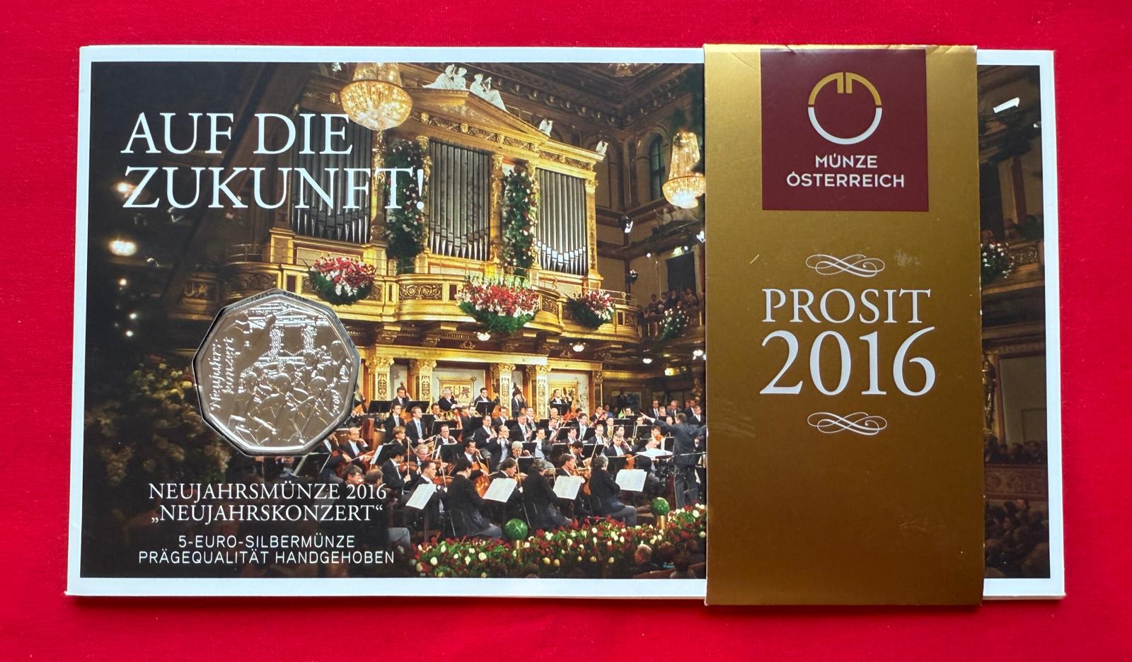 5 Euro Österreich 2015 - Neujahrsmünze 2016 - Neujahrskonzert