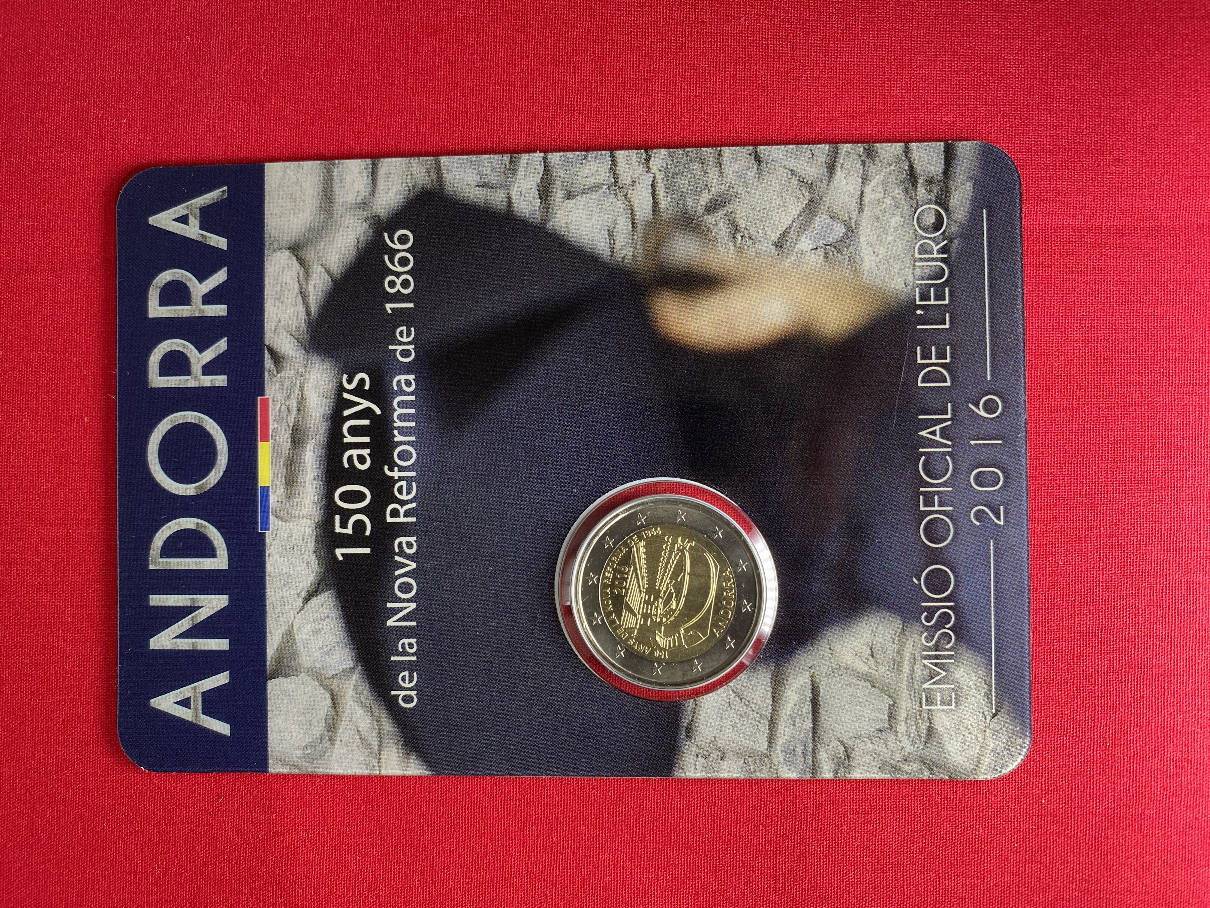 Andorra 2016 - 2 Euro Münze „150 Jahre Neue Reform 1866“ 