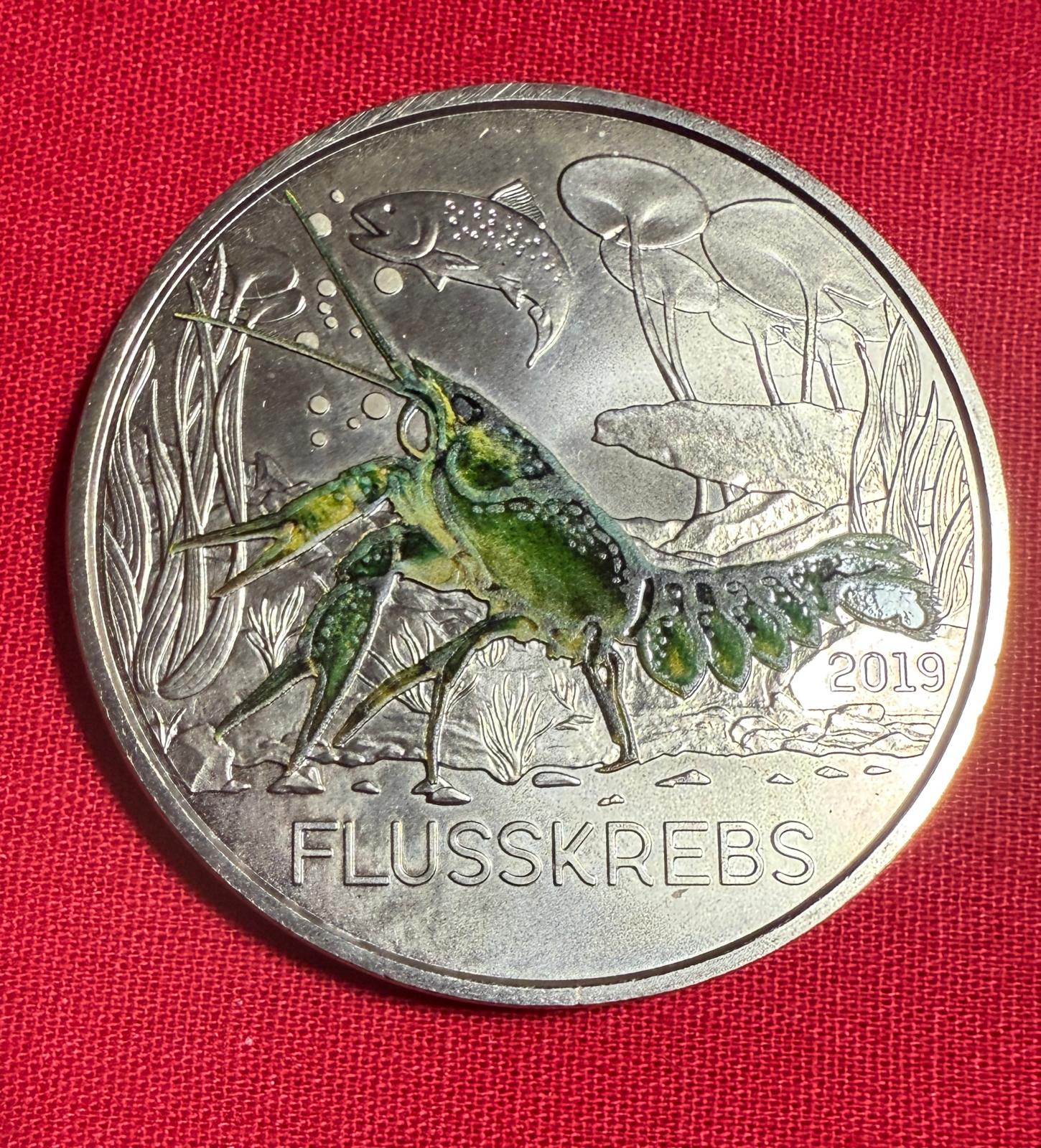 Österreich 2018 - Flusskrebs - 3 Euro Tier-Taler Serie 