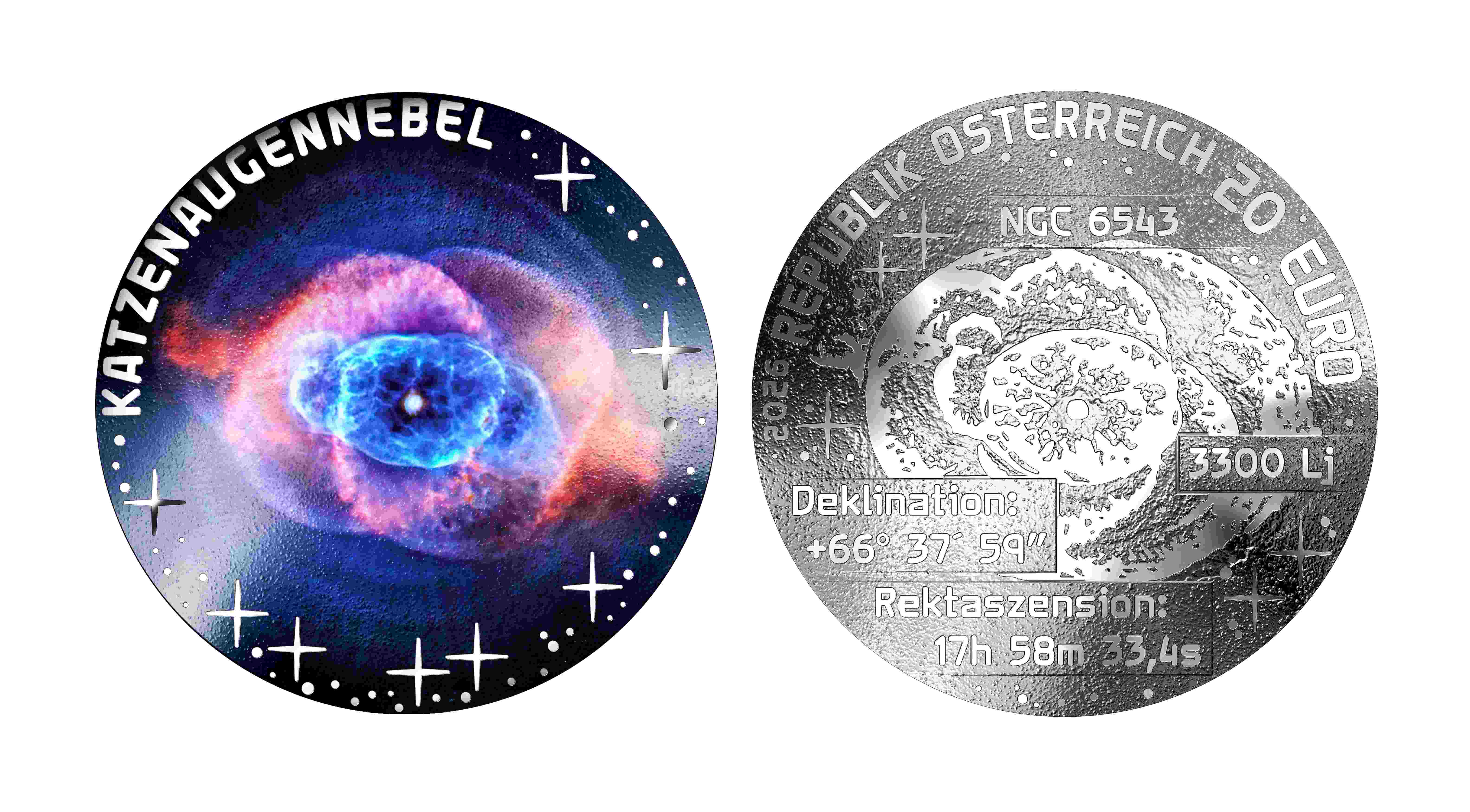 20 Euro Katzenaugennebel der Serie "Schönheit des Universums"