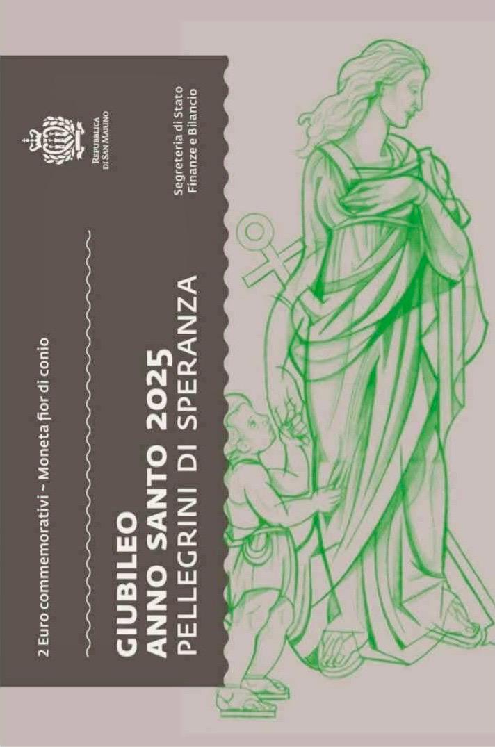 San Marino - 2 Euro Münze „Giubileo - Anno Santo 2025" - Heiliges Jahr 2025, Pilger der Hoffnung