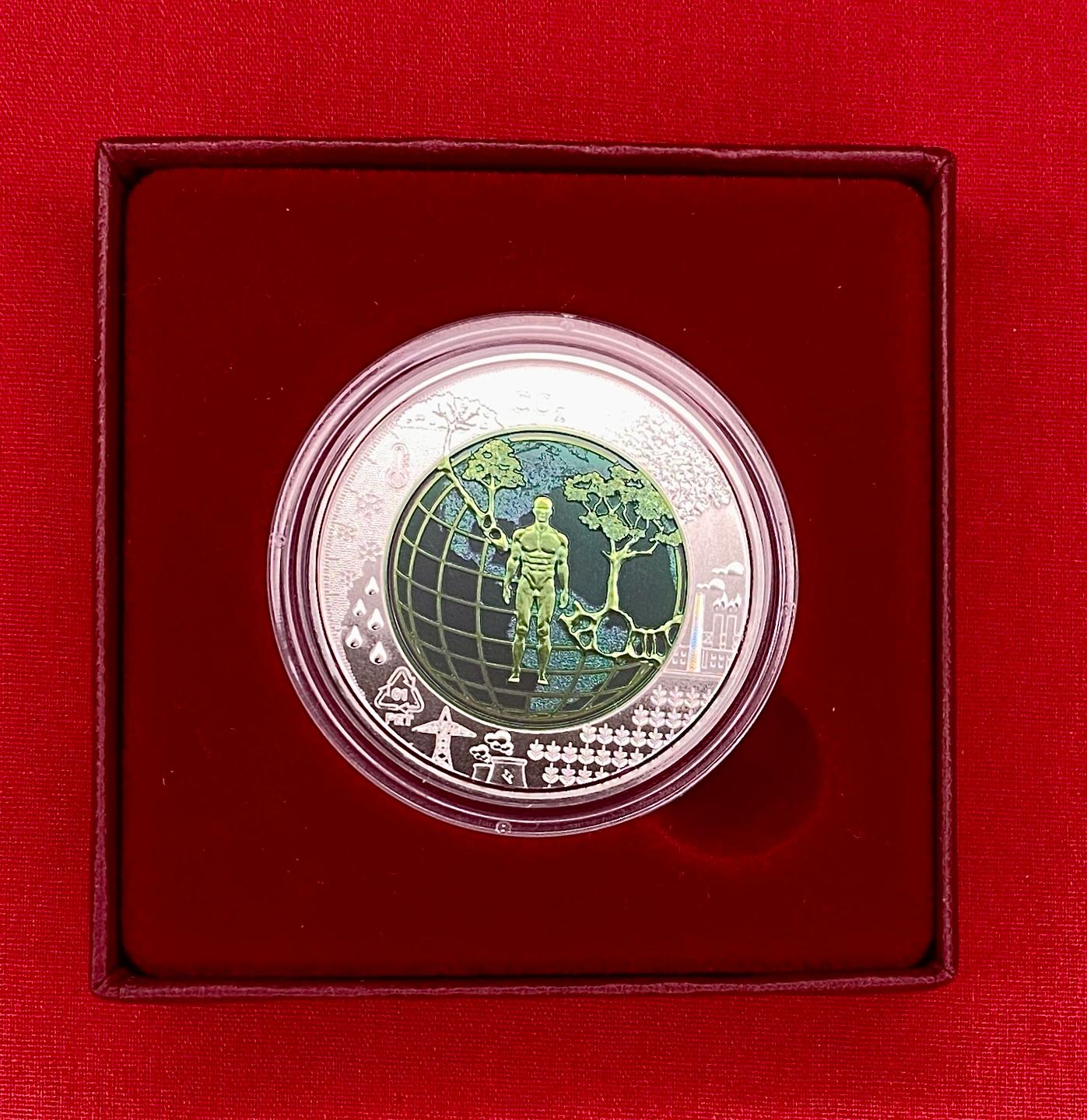 Österreich 2018 - ANTHROPOZÄN - 25,00 Euro  Silber-Niob Münze