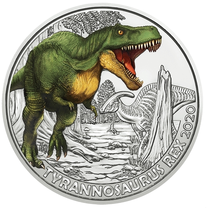 Österreich 2020 - Tyrannosaurus Rex - 3 Euro Serie Dino-Taler