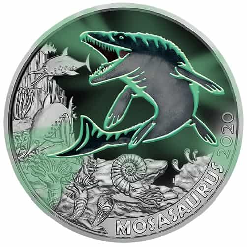 Österreich 2020 - Mosasaurus - 3 Euro Serie Dino-Taler 