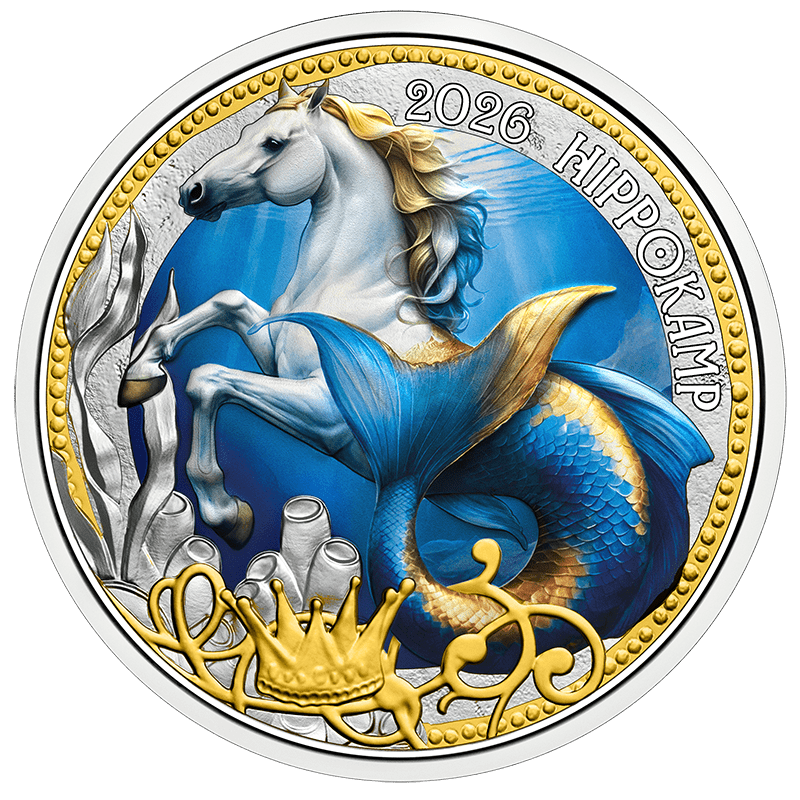 Österreich 2026 - Der Hippokamp - 3 Euro Serie Fantastische Fabelwesen 