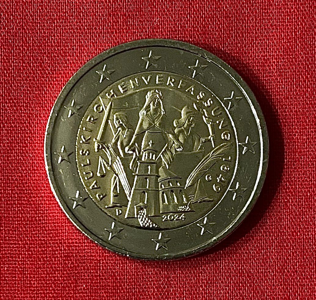 Deutschland 2024 "G" - 2 Euro Münze „175. Jubiläum Paulskirchenverfassung“