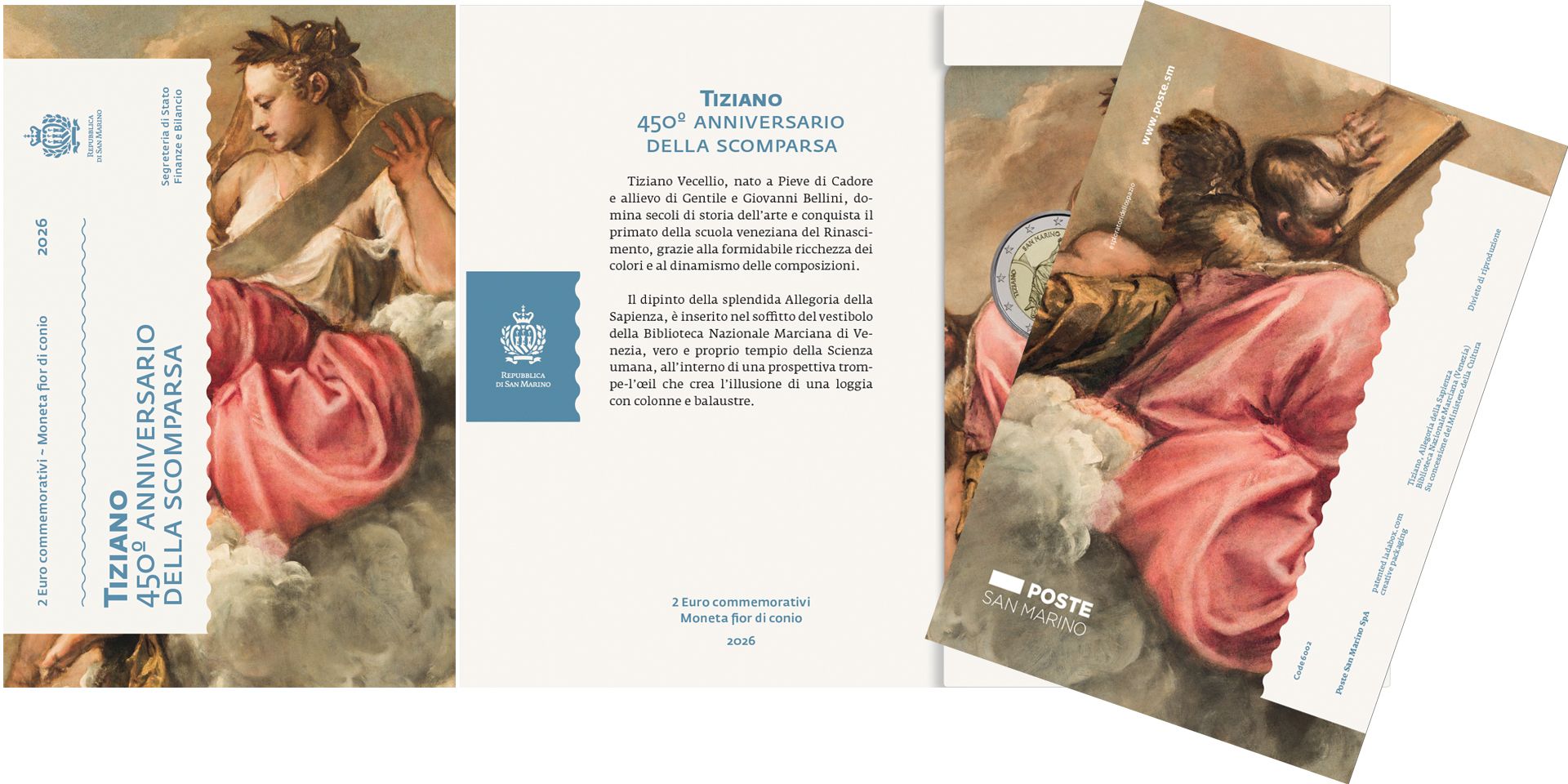 San Marino 2026 - 2 Euro Münze „450. Todestag von Tiziano" 