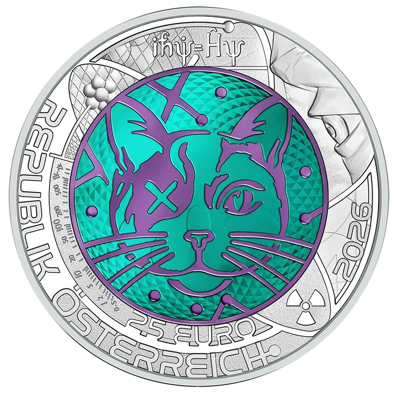 Österreich 2026 - Quantenphysik - 25 Euro Silber-Niob Münze