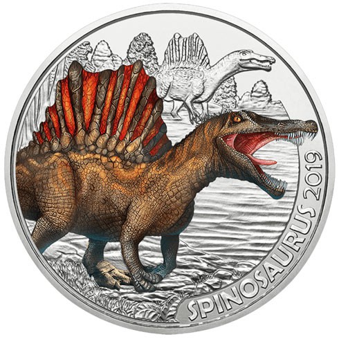 Österreich 2019 - Spinosaurus - 3 Euro Serie Dino-Taler 