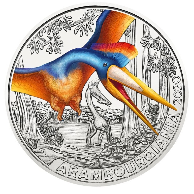 Österreich 2020 - Arambourgiania - 3 Euro Serie Dino-Taler 
