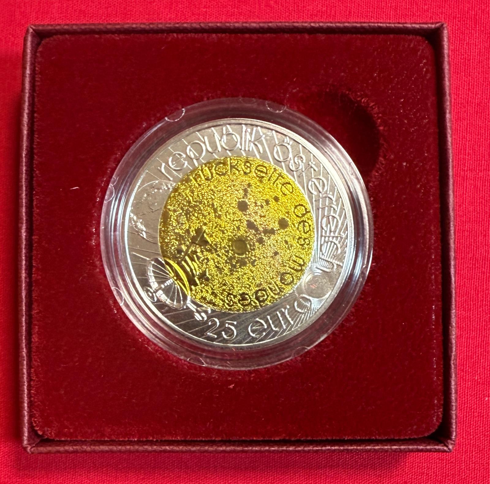 Österreich 2009 - ASTRONOMIE - 25,00 Euro Silber-Niob Münze 