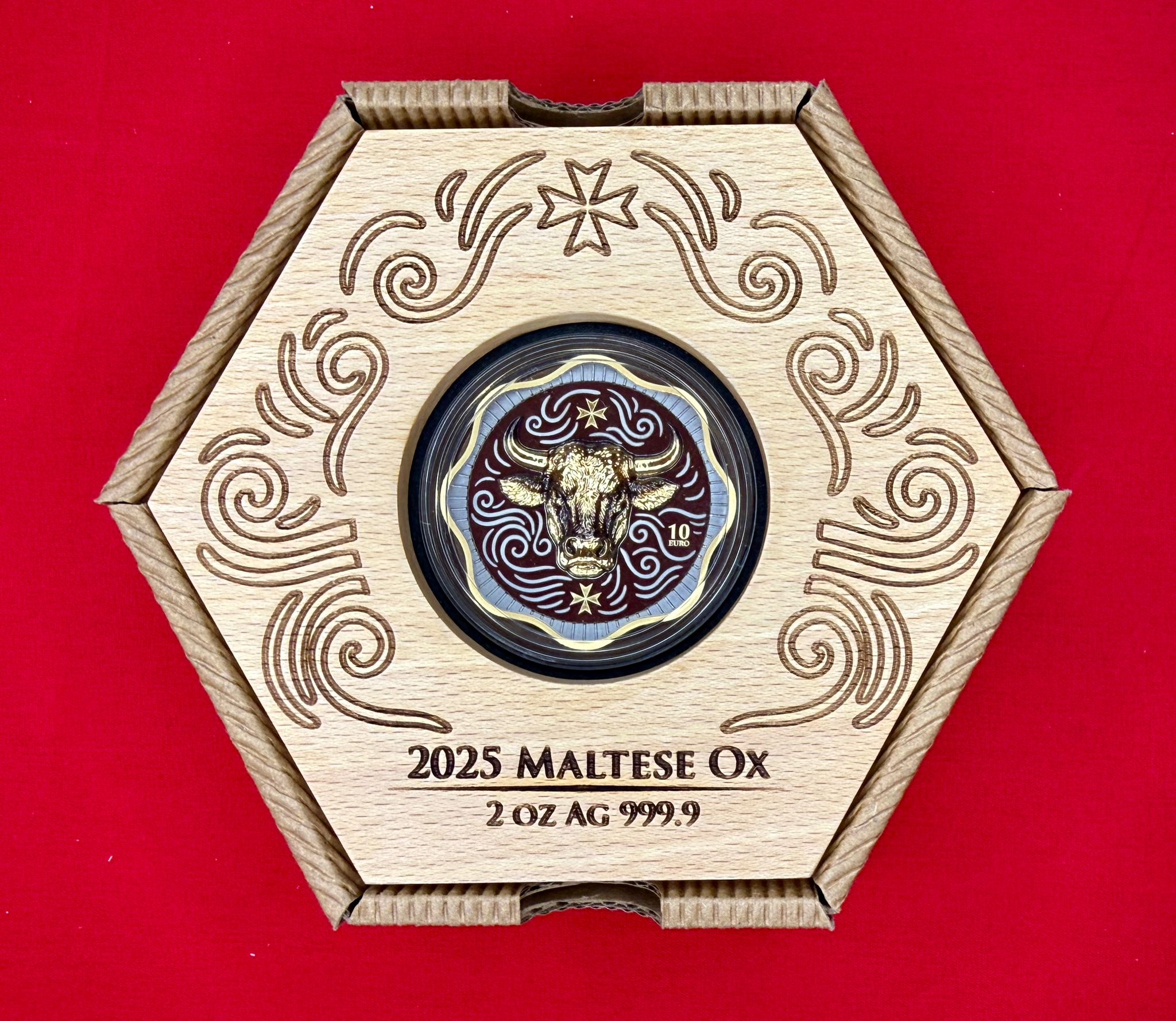 Germania Mint/Malta 10 Euro 2025 Ochse/Ox 2 Oz 99,9 Silber