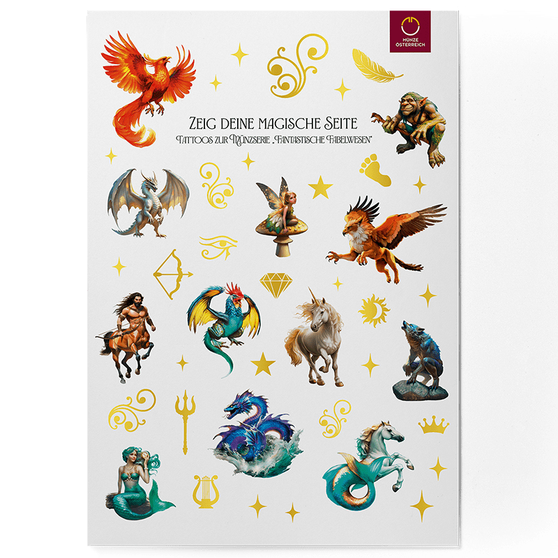 Sammelalbum ohne UV Taschenlampe -  3 € Münzen Serie "Fantastische Fabelwesen"