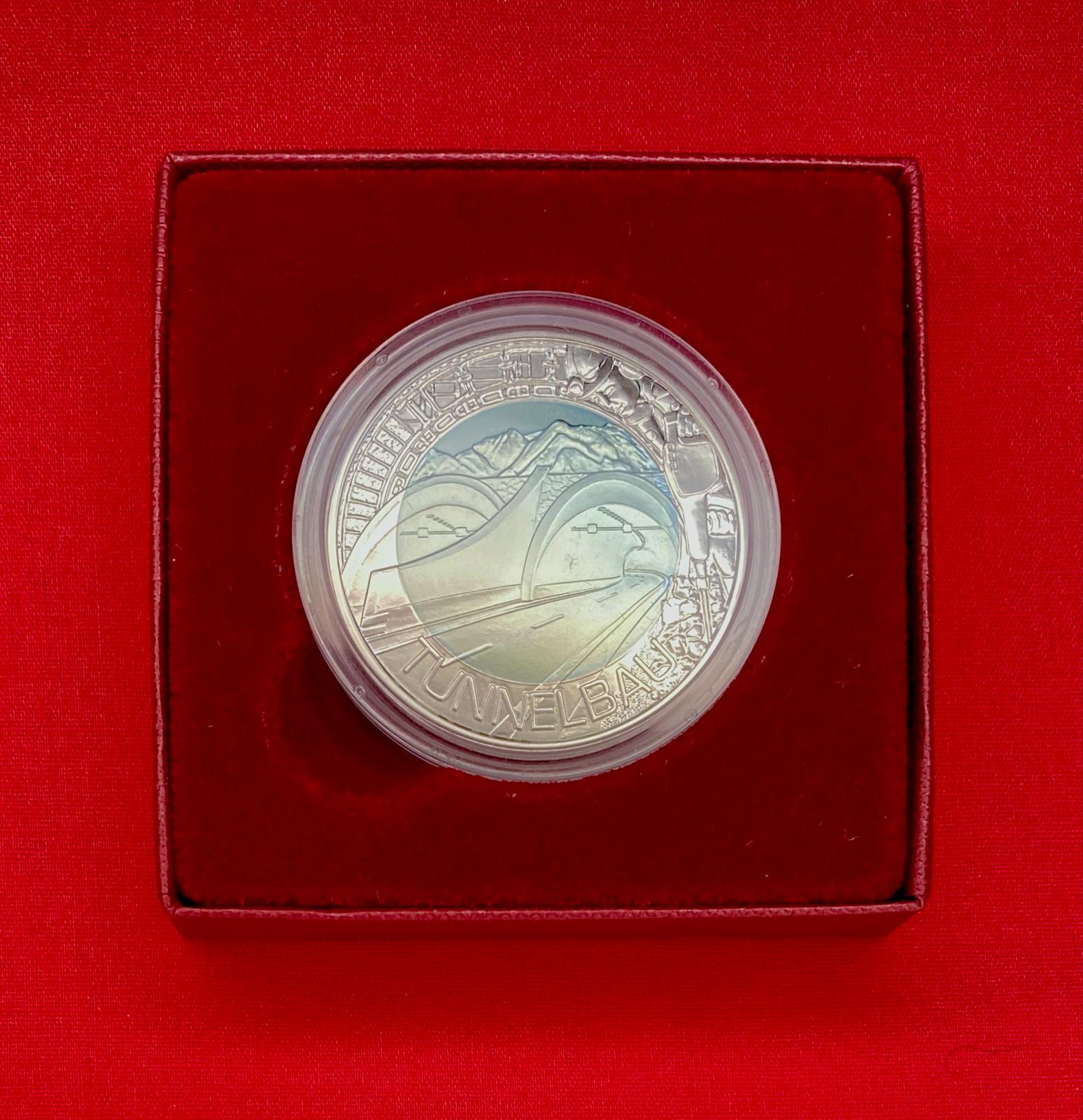 Österreich 2013 - TUNNELBAU - 25,00 Euro Silber-Niob Münze
