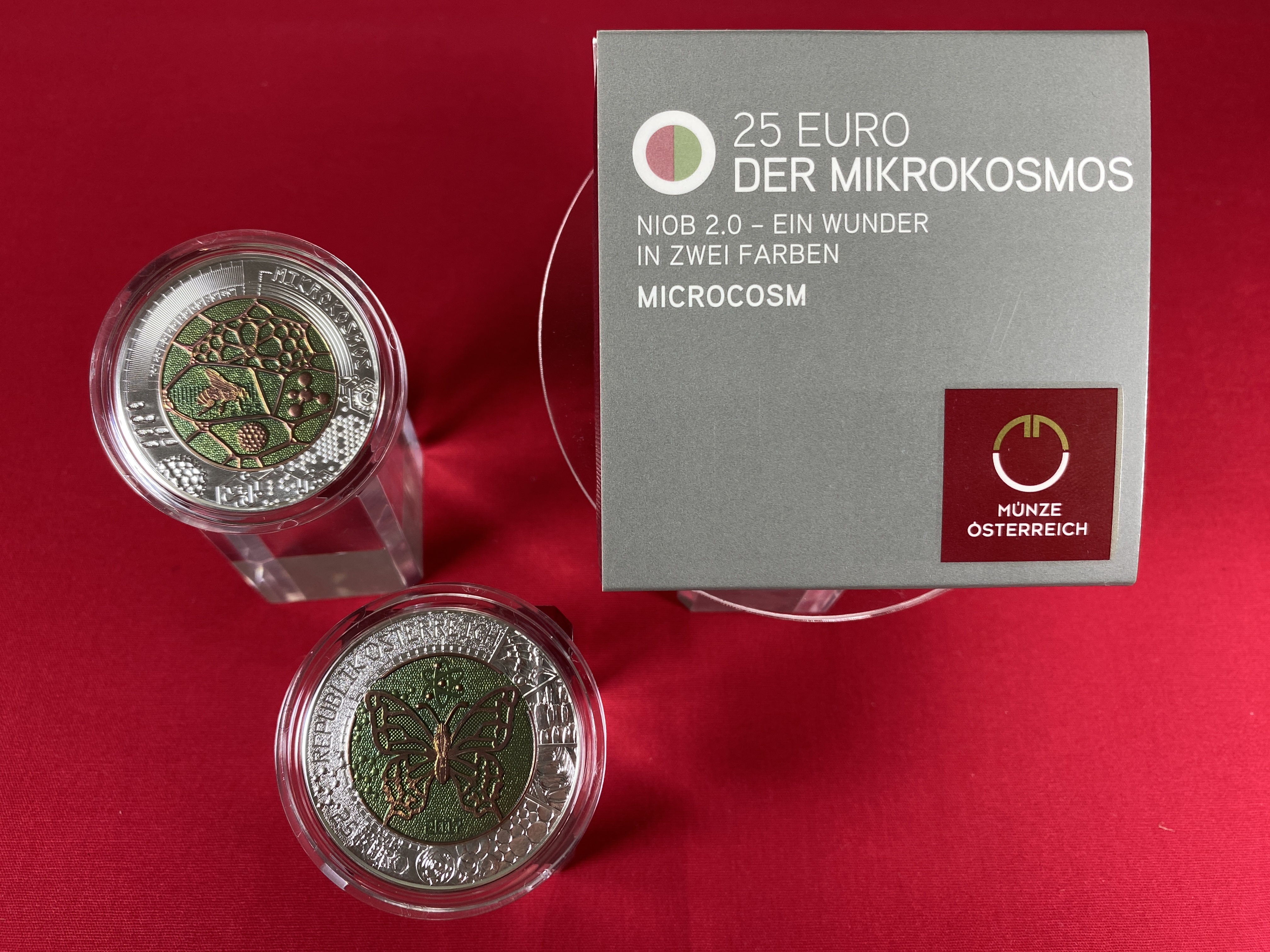 Österreich 2017 - DER MIKROKOSMOS - 25,00 Euro  Silber-Niob Münze 