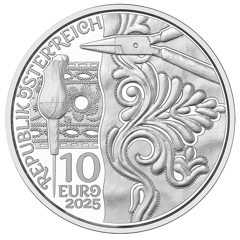 Aufbrezeln – Leder 2025 - 10 Euro Silbermünze aus der Serie „gschneizt & kampelt“