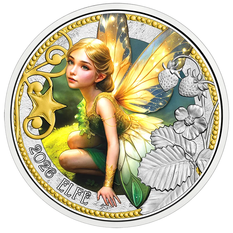 Österreich 2026 - Die Elfe - 3 Euro Serie Fantastische Fabelwesen  Kopie