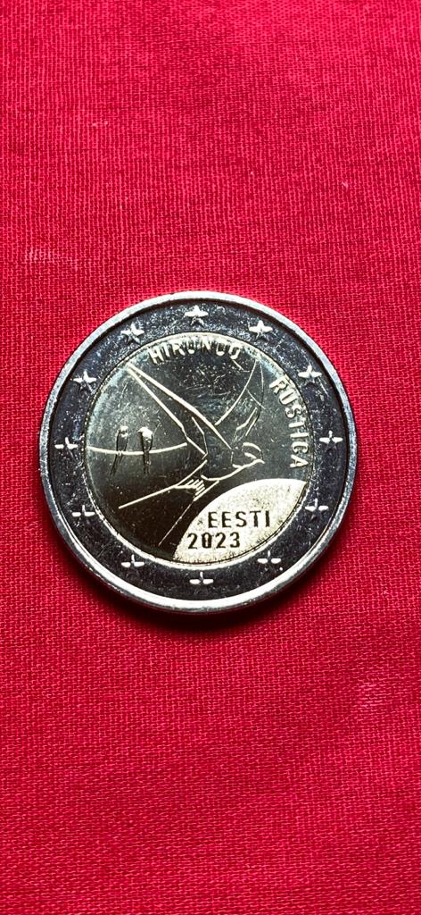 Estland 2023 - 2 Euro Münze "Nationalvogel Rauchschwalbe"