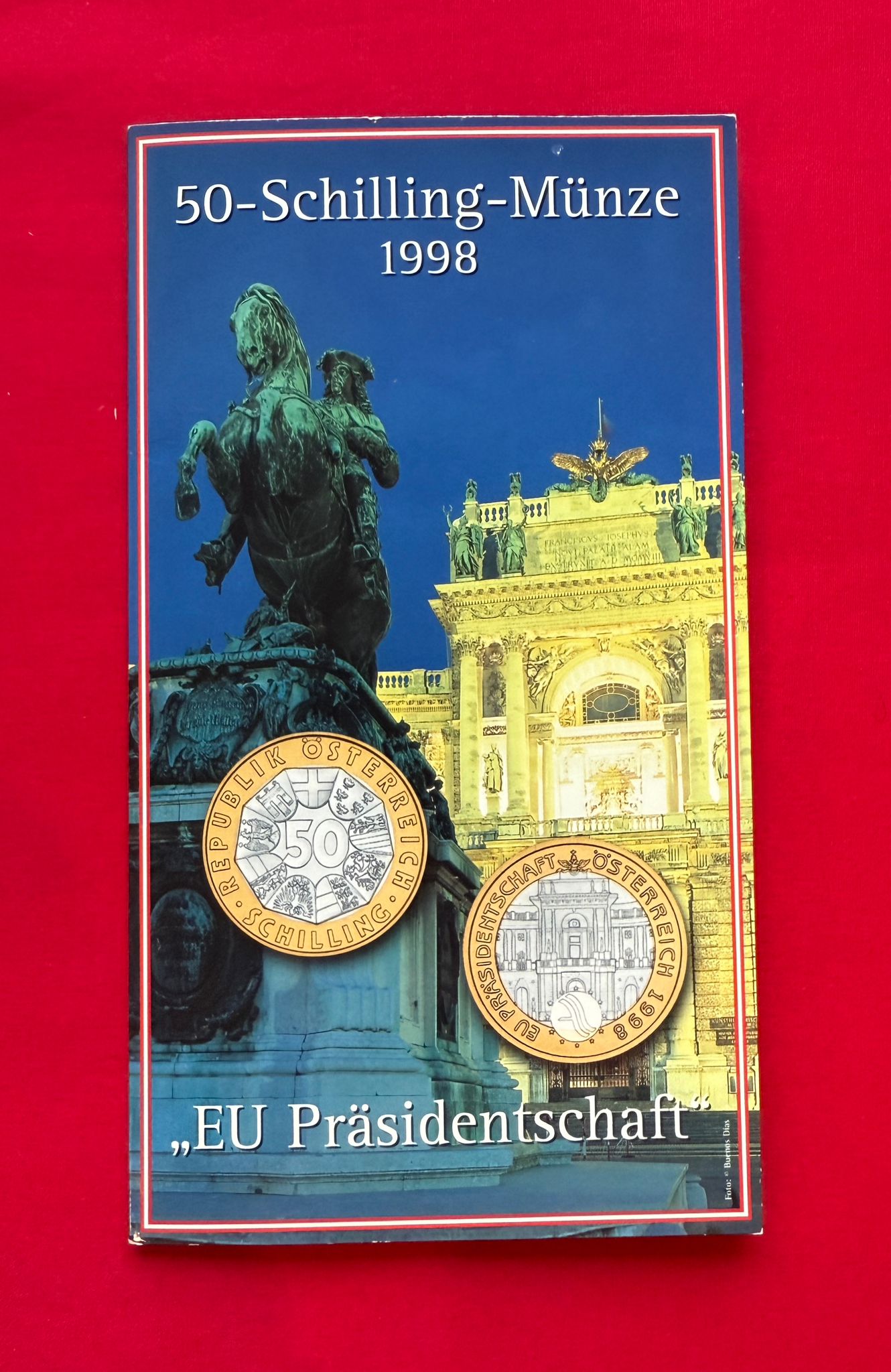 50 Schilling Münze Österreich 1998 - EU Präsidentschaft