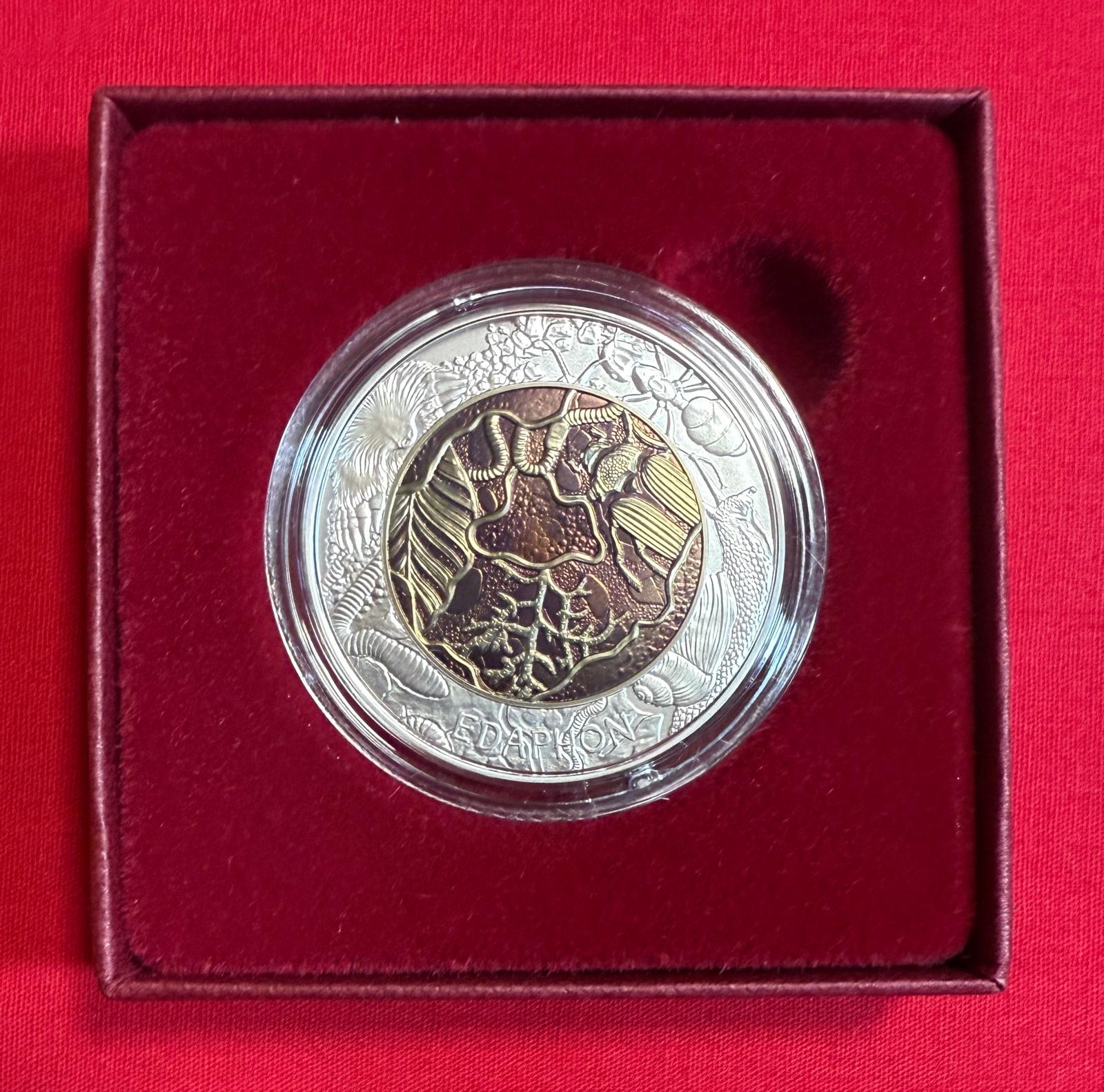 Österreich 2024 - EDAPHON - 25,00 Euro  Silber-Niob Münze
