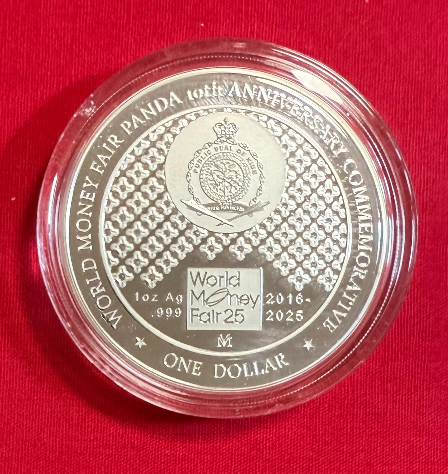 Motiv 1 - 1 Unze Silber Panda 2025 World Money Fair 