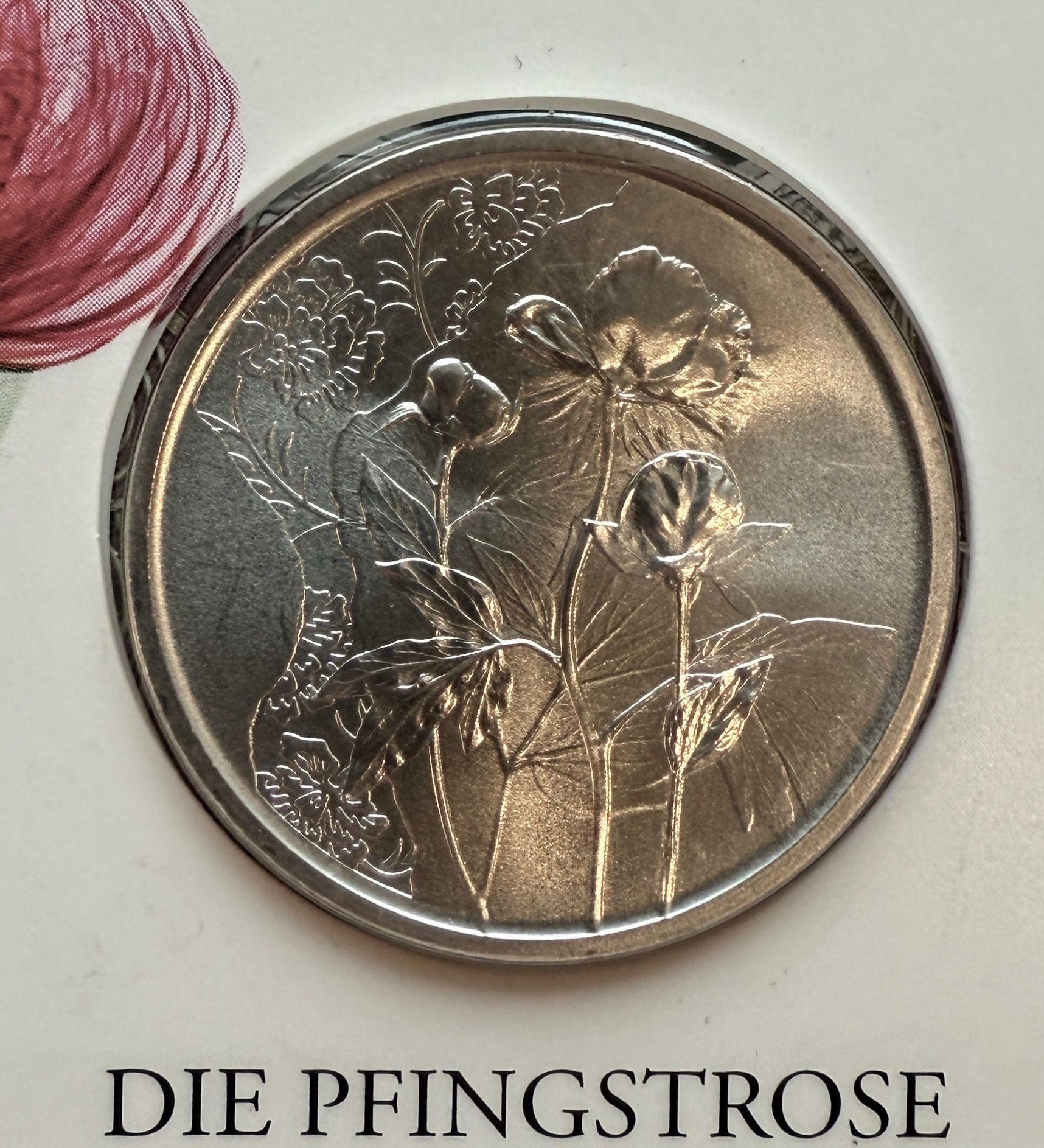 10 Euro Österreich 2024 - Die Pfingstrose - Serie Mit der Sprache der Blumen 